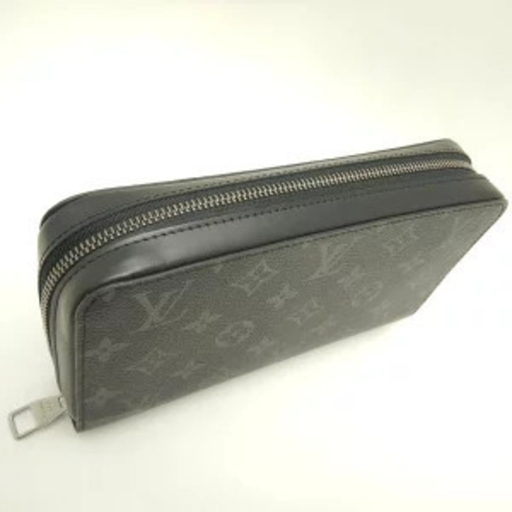Louis Vuitton Zippy Eclipse Clutch Long Black Black Wallet